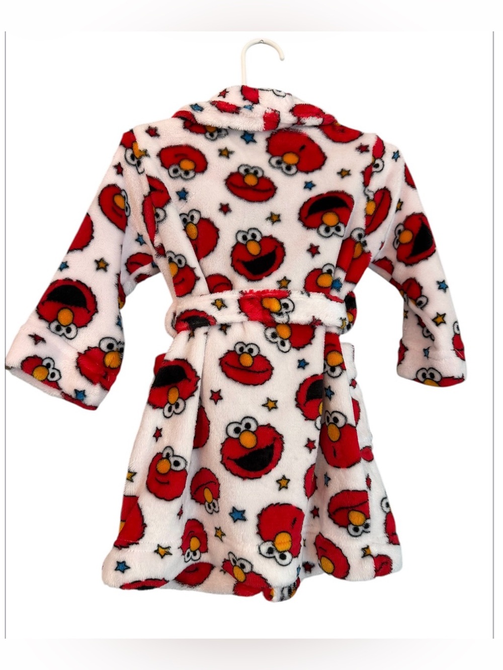 Sesame Street ❤️ Elmo Plush Bath Robe 2T Toddler Cozy Fleece Pajama Robe - Picture 3 of 7